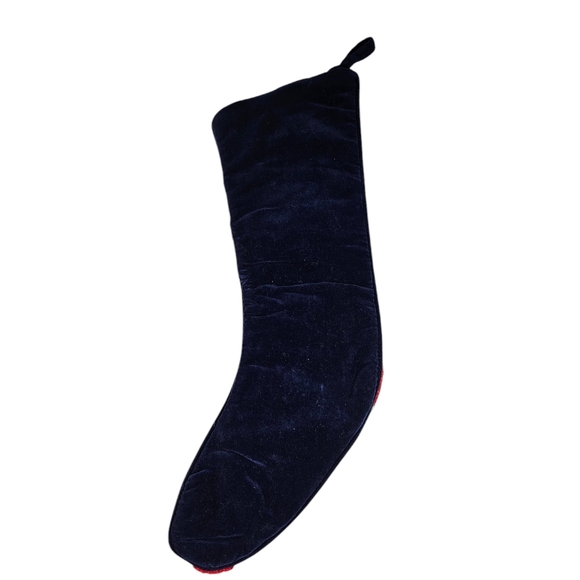 Vintage Wool Hand Made Needlepoint Christmas Stocking Santa Claus And Toys - Picture 2 of 6